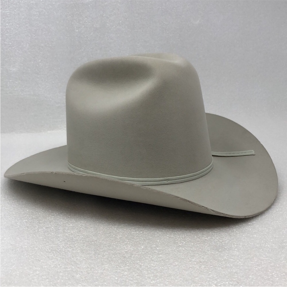 Resistol Hat 5X Beaver Cattleman Cowboy Gray Long Oval Size 6 3/4 Leairds - Picture 3 of 16